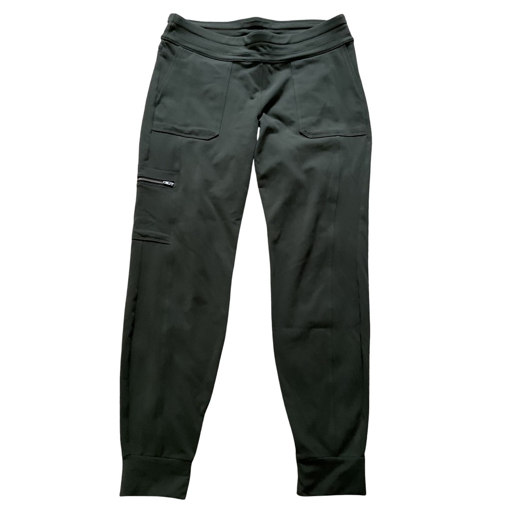 Athleta Womens Green Cargo Jogger Pants Stretch Utility Pockets Size S